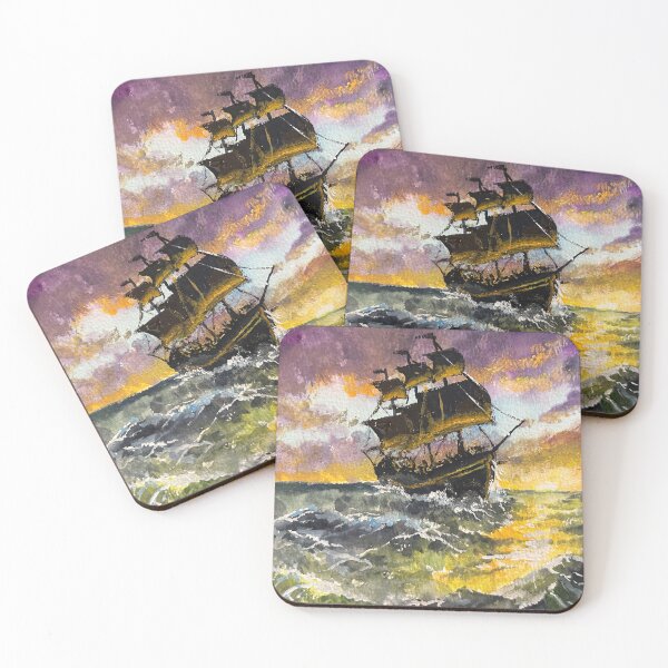 Item preview, Tall Ship At Sunset designed and sold by TheArtCave.