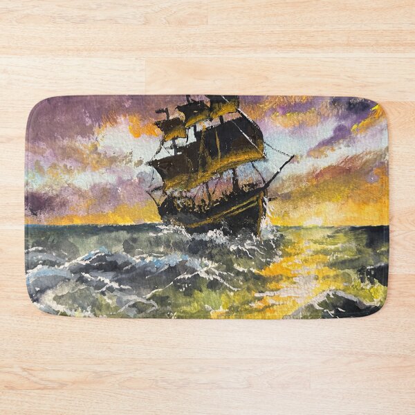 Item preview, Tall Ship At Sunset designed and sold by TheArtCave.