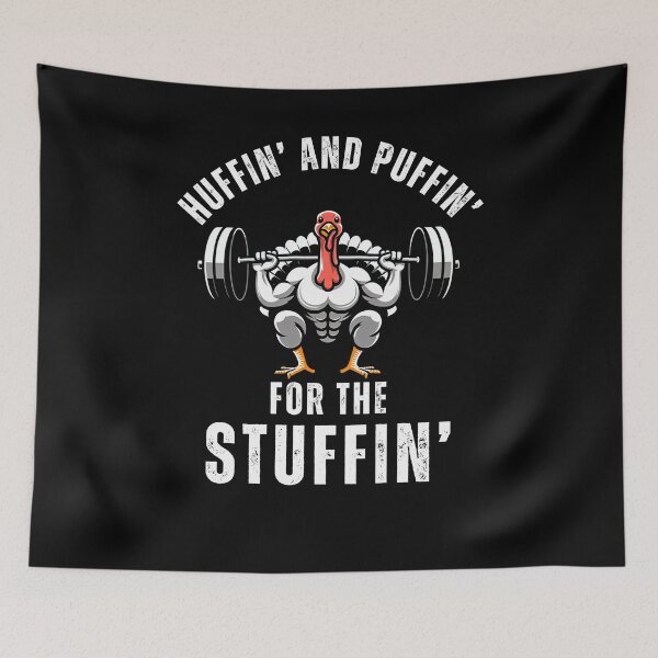 Item preview, Huffin and Puffin for the stuffin funny thanksgiving humor designed and sold by snowry.