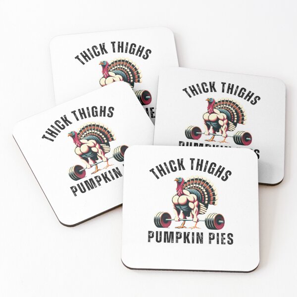 Item preview, Thick Thighs Pumpkin Pies turkey deadlift thanksgiving humor designed and sold by snowry.