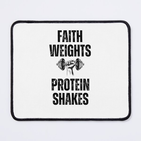 Item preview, Faith Weights Protein Shakes dumbbell Christian workout gym designed and sold by snowry.