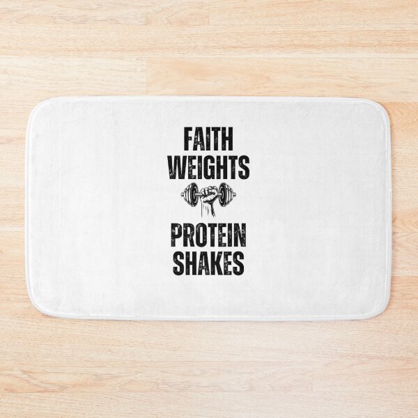 Item preview, Faith Weights Protein Shakes dumbbell Christian workout gym designed and sold by snowry.