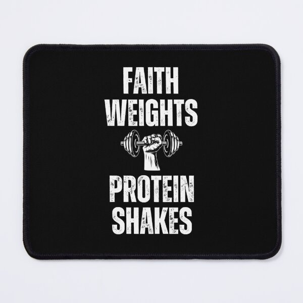 Item preview, Faith Weights Protein Shakes dumbbell Christian gym training designed and sold by snowry.