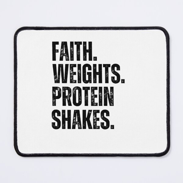 Item preview, Faith Weights Protein Shakes Christian gym weight lifting designed and sold by snowry.