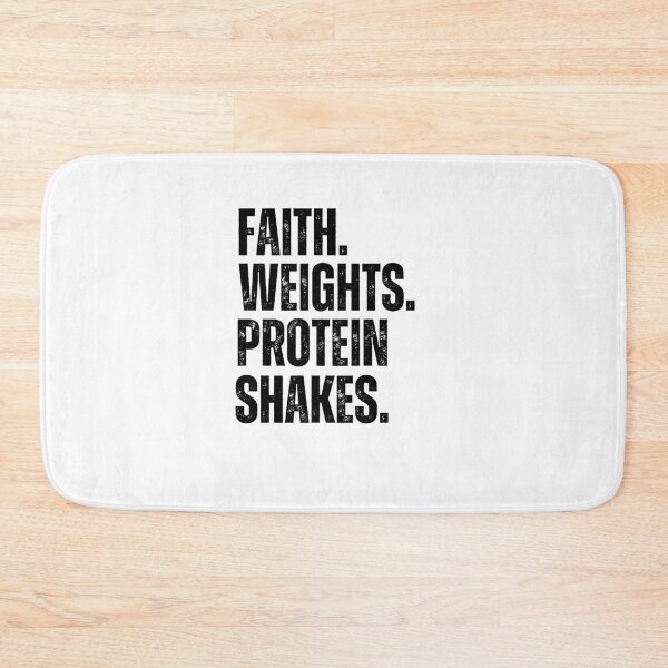 Item preview, Faith Weights Protein Shakes Christian gym weight lifting designed and sold by snowry.