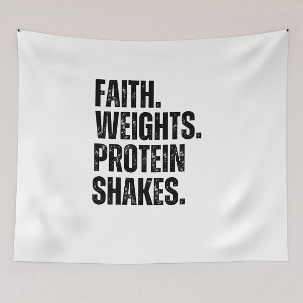 Item preview, Faith Weights Protein Shakes Christian gym weight lifting designed and sold by snowry.