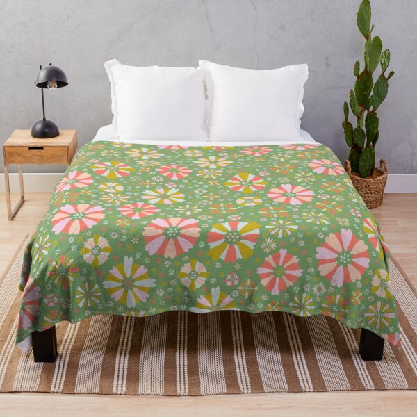 Item preview, Ditsy Spring Confetti Flowers - green designed and sold by colorofmagic.