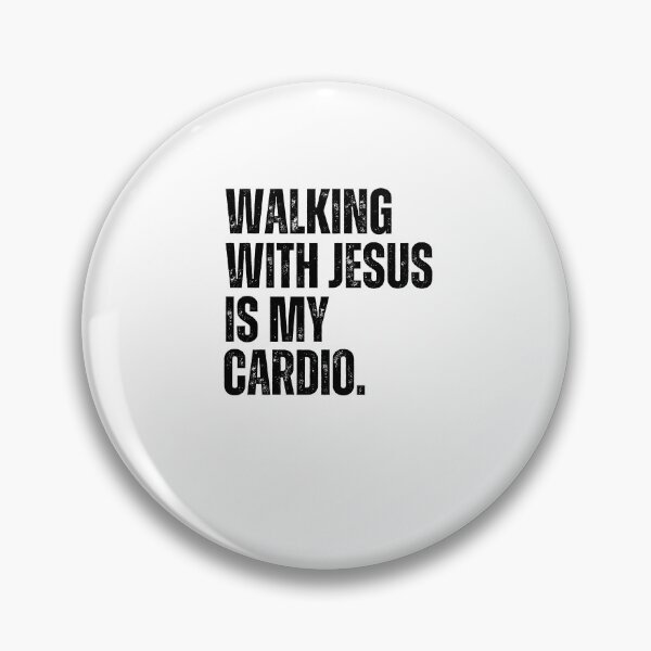 Item preview, Walking with Jesus is my Cardio funny Christian Faith runner designed and sold by snowry.