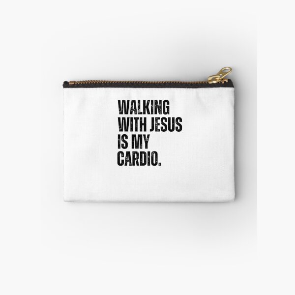Item preview, Walking with Jesus is my Cardio funny Christian Faith runner designed and sold by snowry.
