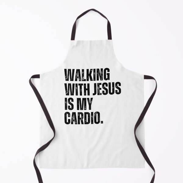 Item preview, Walking with Jesus is my Cardio funny Christian Faith runner designed and sold by snowry.