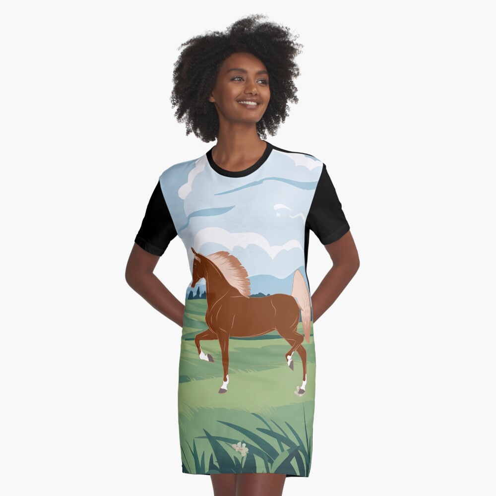Aperçu de l'œuvre Robe t-shirt créée et vendue par WebEquitation.