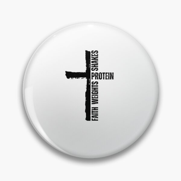 Item preview, Faith Weights Protein Shakes Christian gym cross designed and sold by snowry.