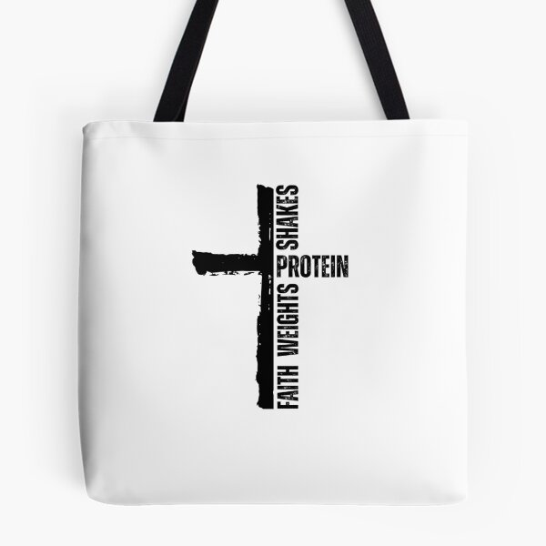 Item preview, Faith Weights Protein Shakes Christian gym cross designed and sold by snowry.