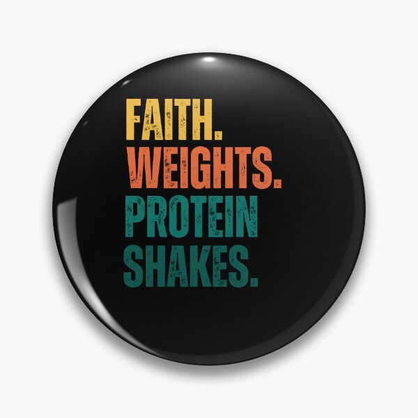 Item preview, Retro Faith Weights Protein Shakes Christian weight lifting designed and sold by snowry.