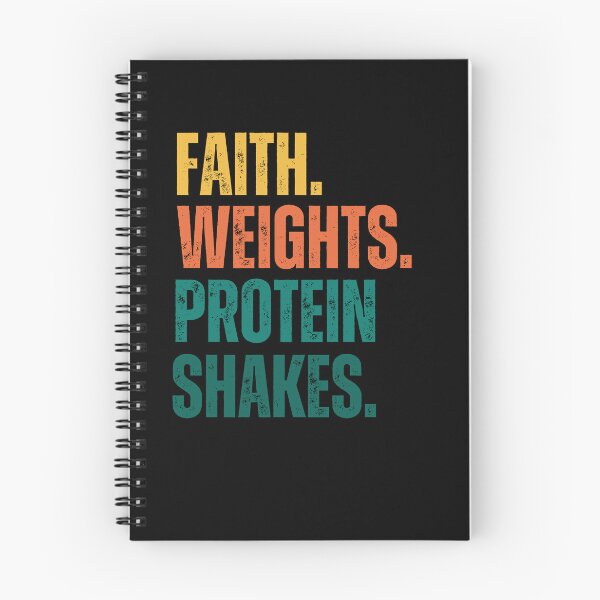 Item preview, Retro Faith Weights Protein Shakes Christian weight lifting designed and sold by snowry.