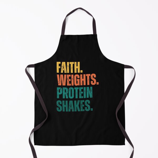 Item preview, Retro Faith Weights Protein Shakes Christian weight lifting designed and sold by snowry.