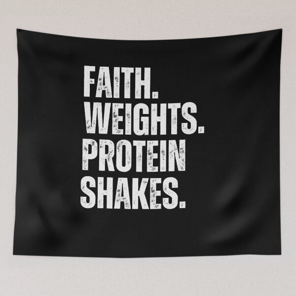 Item preview, Faith Weights Protein Shakes Christian workout designed and sold by snowry.