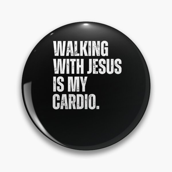 Item preview, Walking with Jesus is my Cardio funny Christian runner humor designed and sold by snowry.