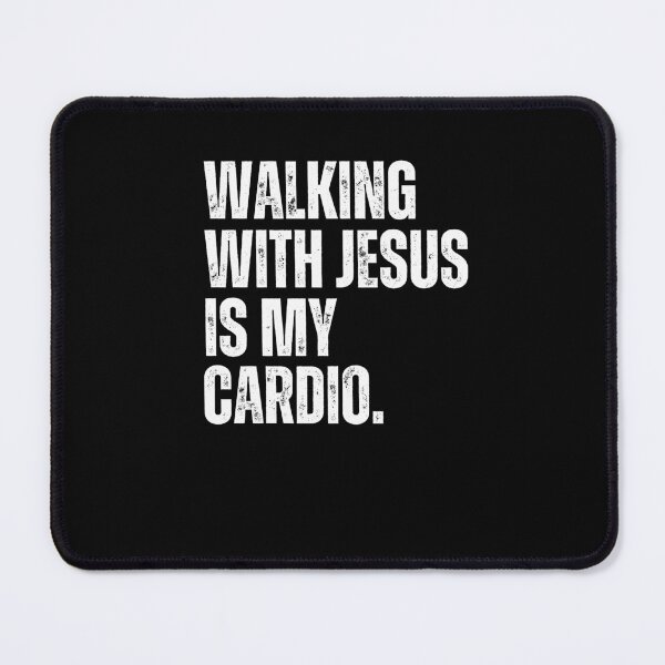 Item preview, Walking with Jesus is my Cardio funny Christian runner humor designed and sold by snowry.