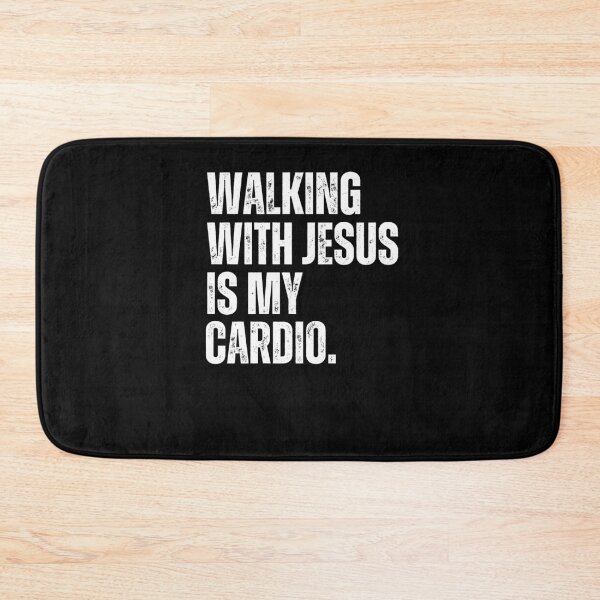 Item preview, Walking with Jesus is my Cardio funny Christian runner humor designed and sold by snowry.