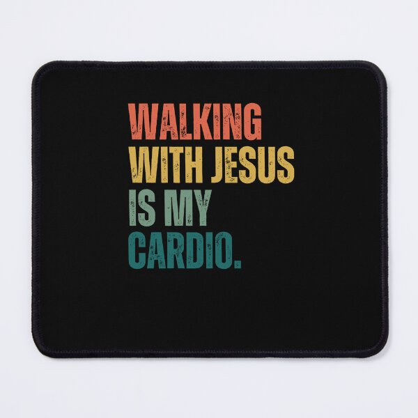 Item preview, Retro Walking with Jesus is my Cardio funny Christian runner designed and sold by snowry.