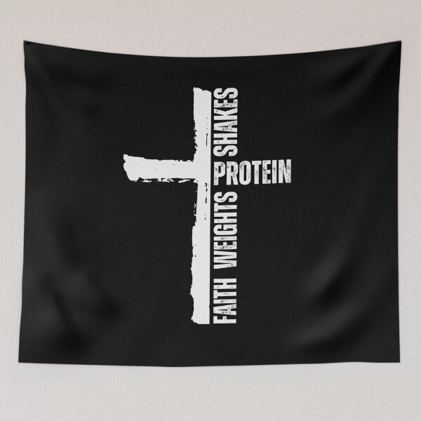 Item preview, Faith Weights Protein Shakes Christian gym cool cross designed and sold by snowry.