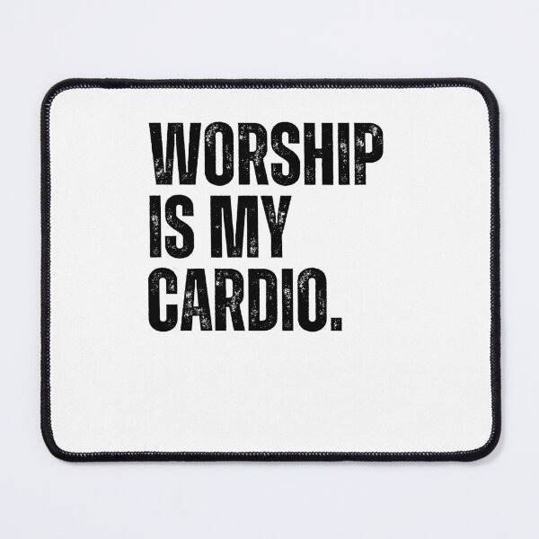 Item preview, Worship is my Cardio funny Christian Faith runner running designed and sold by snowry.