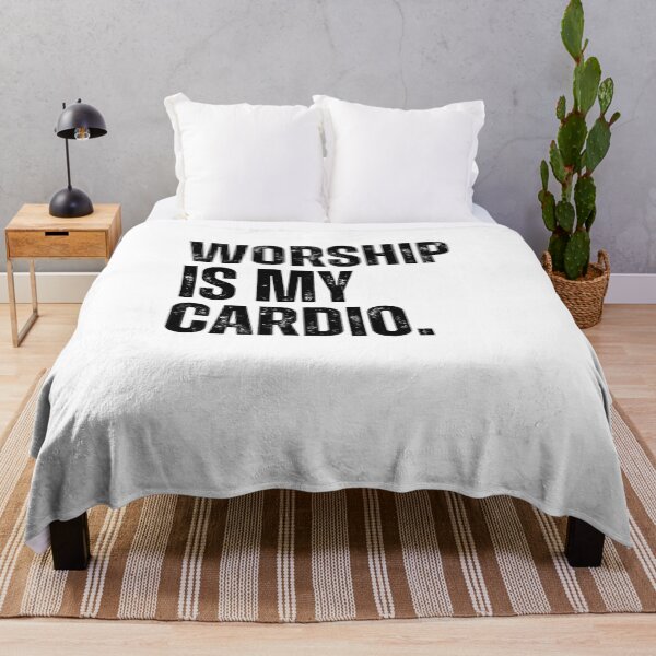 Item preview, Worship is my Cardio funny Christian Faith runner running designed and sold by snowry.
