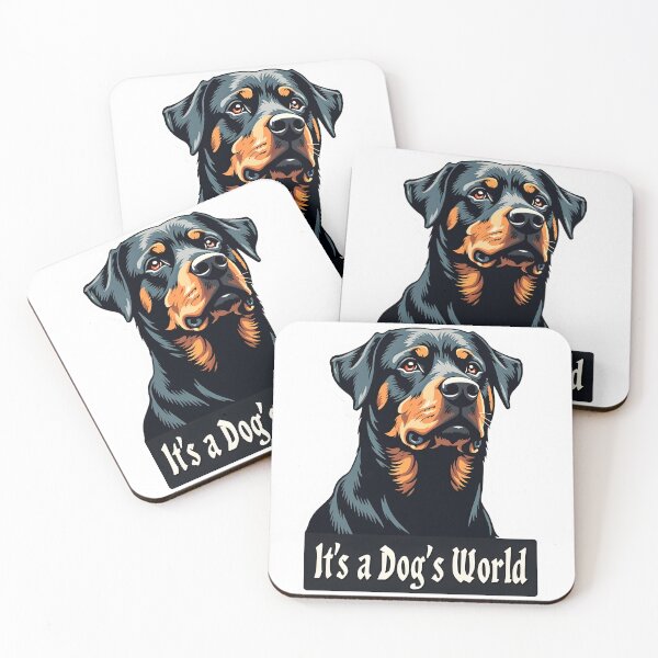Item preview, Rottweiler "It's a dog's world" designed and sold by barbastyle.