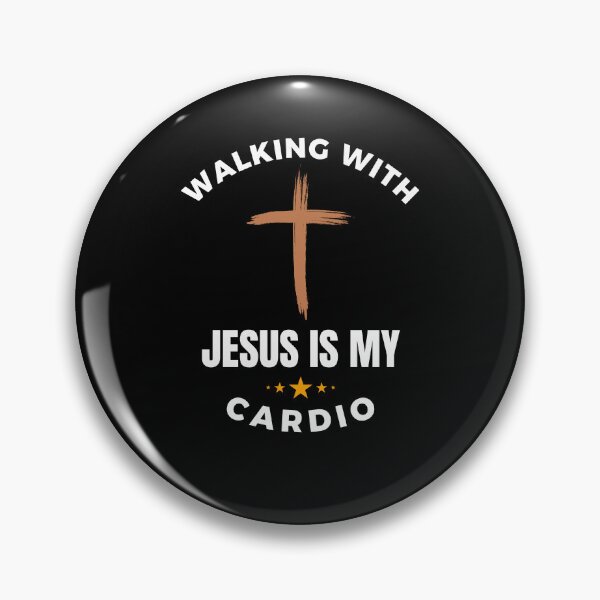 Item preview, Walking with Jesus is my Cardio Christian running humor designed and sold by snowry.