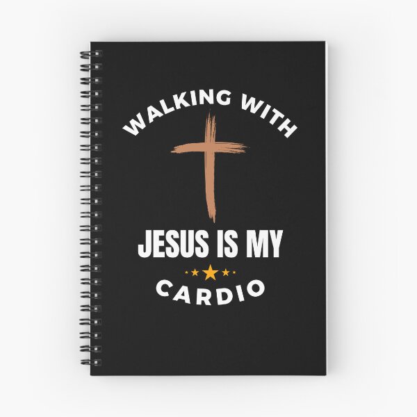 Item preview, Walking with Jesus is my Cardio Christian running humor designed and sold by snowry.