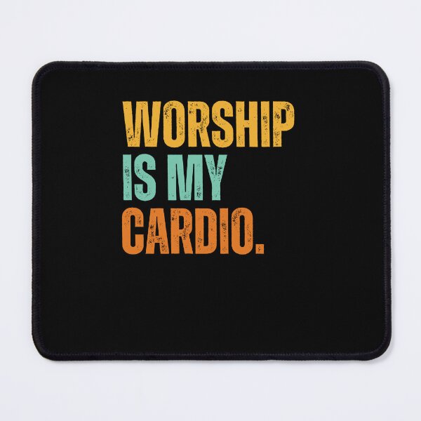 Item preview, Worship is my Cardio funny Christian retro runner running designed and sold by snowry.