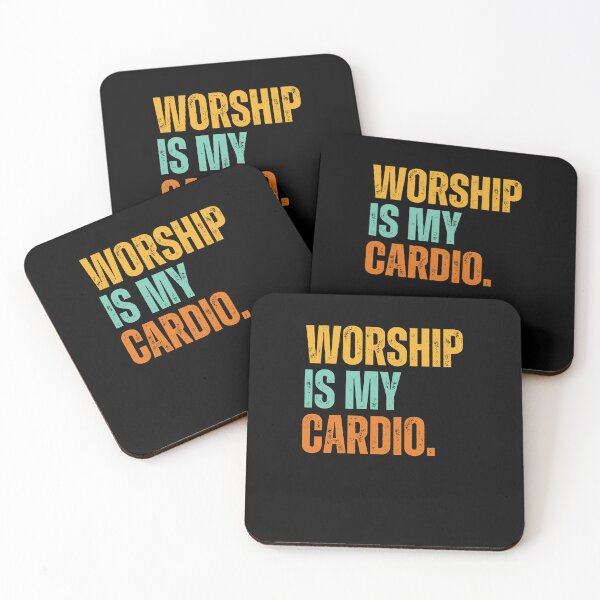 Item preview, Worship is my Cardio funny Christian retro runner running designed and sold by snowry.