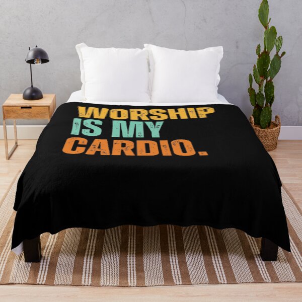 Item preview, Worship is my Cardio funny Christian retro runner running designed and sold by snowry.