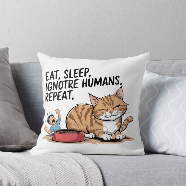 Item preview, Funny Cat Routine – Eat, Sleep, Ignore Humans, Repeat designed and sold by luckytua789.