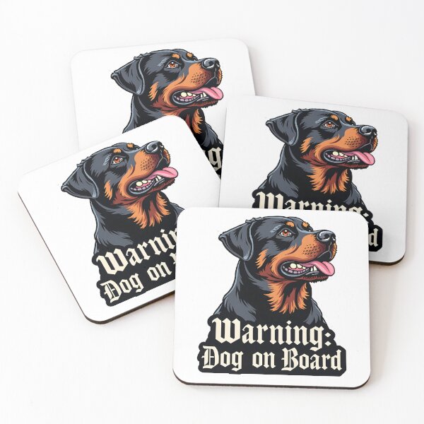Item preview, Rottweiler, "Warning: Dog on Board" designed and sold by barbastyle.