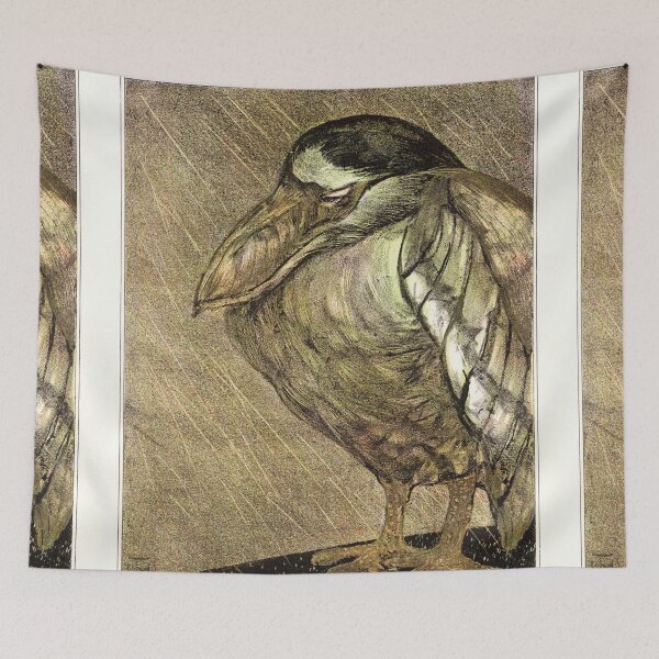 Item preview, Sea Bird in the rain - Schuitbekreiger in de regen (1878 - 1908)  by Theo van Hoytema designed and sold by Vintage Designs +.