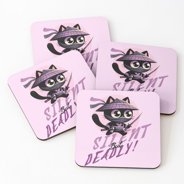 Item preview, Silent But Deadly – Ninja Cat Stealth Mode designed and sold by DARK_NOVA.