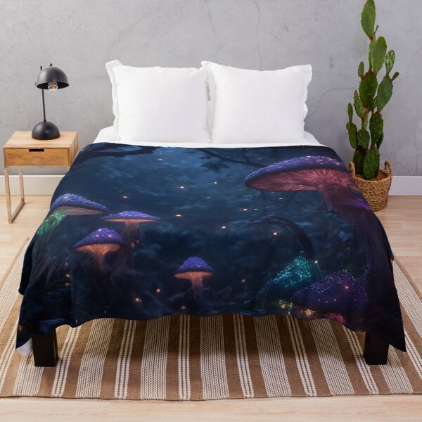 Item preview, A mystical fantasy forest bathed in an ethereal glow designed and sold by Velvet Night Art.