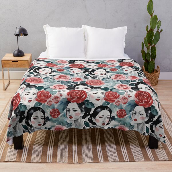 Item preview, Roses And Dreamy Faces Floral Watercolor designed and sold by CarrollGene.