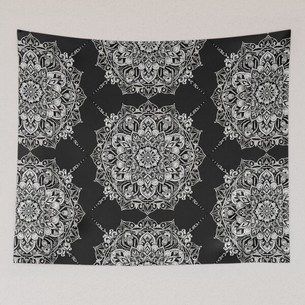 Item preview, Black and White Mandala - Geometric Art Pattern designed and sold by Desireehaz.