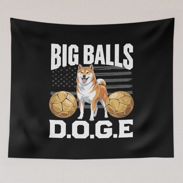 Item preview, Doge In Big Balls We Trust - This funny gift is perfect for meme lovers, cryptocurrency enthusiasts, Dogecoin fans, and those who enjoy bold, standout style. designed and sold by ZyziowskyArt.