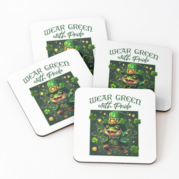 Item preview, Wear Green With Pride Lucky Frog In Golden Glow designed and sold by SplashTastic.
