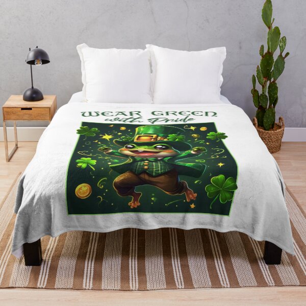 Item preview, Wear Green With Pride Lucky Frog In Golden Glow designed and sold by SplashTastic.