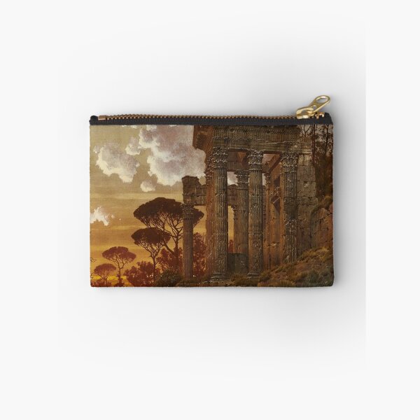Item preview, Ferdinand Knab Evening Landscape with Ancient Temple Ruins designed and sold by Vintage Designs +.