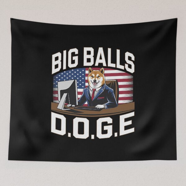 Item preview, Doge In Big Balls We Trust - This funny gift is perfect for meme lovers, cryptocurrency enthusiasts, Dogecoin fans, and those who enjoy bold, standout style. designed and sold by ZyziowskyArt.