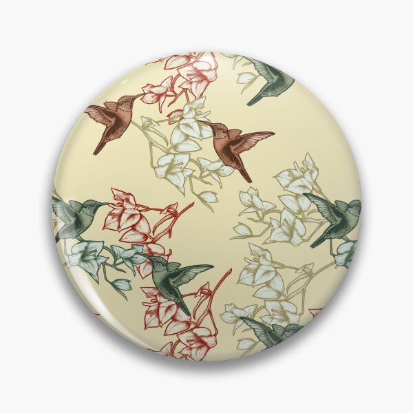 Item preview, Seamless pattern of hummingbirds flying in the garden designed and sold by Rômulo Queiroz.