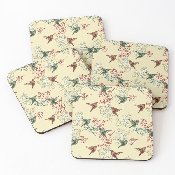 Item preview, Seamless pattern of hummingbirds flying in the garden designed and sold by Rômulo Queiroz.