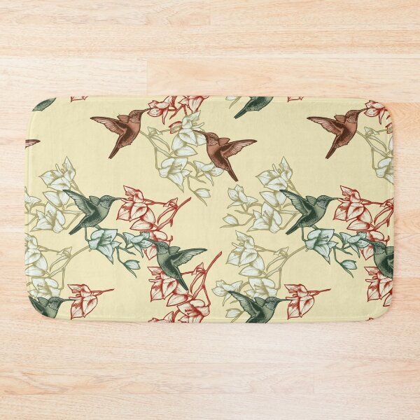 Item preview, Seamless pattern of hummingbirds flying in the garden designed and sold by Rômulo Queiroz.