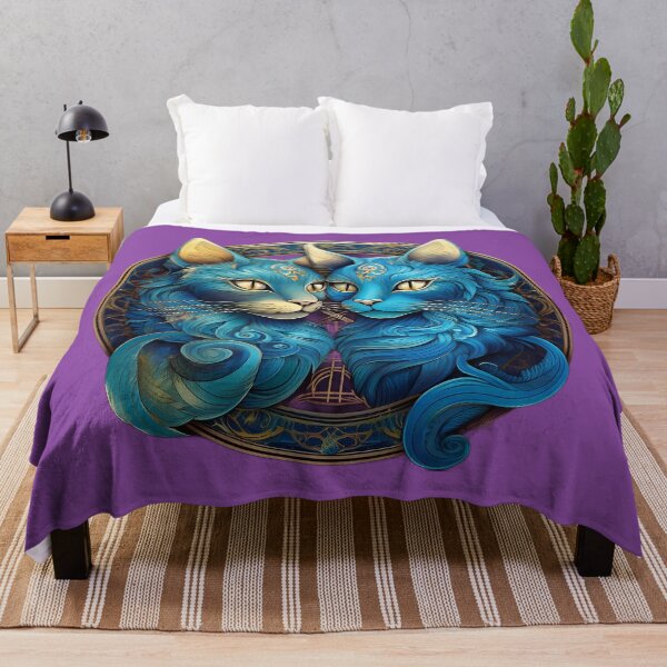 Item preview, Russian Blue Cats Horoscope Gemini designed and sold by 7ArtPrintable.